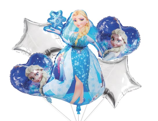 Zestaw balonów z motywem Krainy Lodu Elsa, 5 el Party spot
