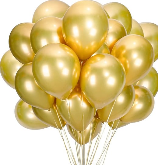 Zestaw Balonów, Złote Profesjonalne Balony Metalik Metaliczne Pakowane Po 100 Sztuk 30Cm Inna marka