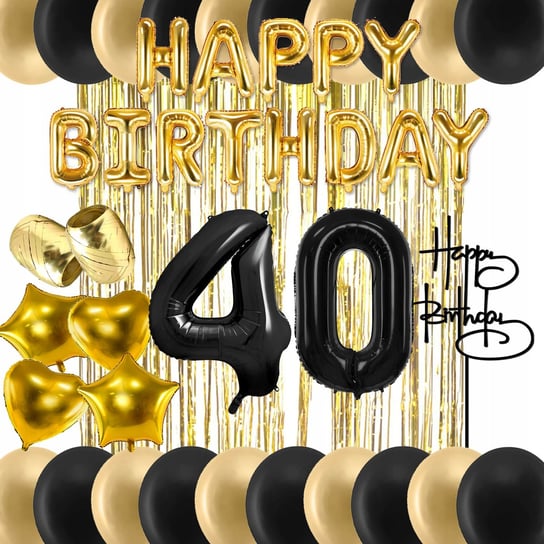 Zestaw Balony 40 Złoto Girlanda Imię Urodziny Y2 Inna marka