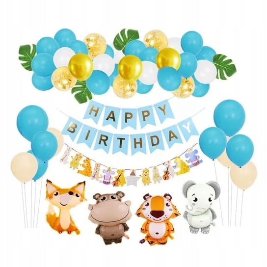 Zestaw balony girlanda zwierzęta roczek urodziny Inna marka