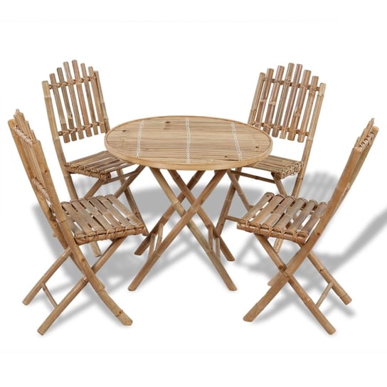 Zestaw bambusowy 1 stół + 4 krzesła (80x70cm + 50x Inna marka
