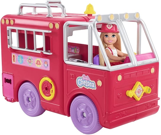 Zestaw Barbie Chelsea kariera Wóz Strażacki + 12 akcesoriów Mattel