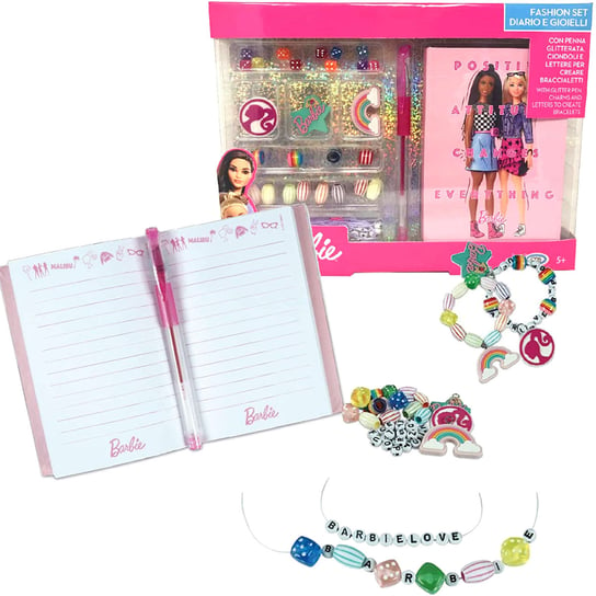 Zestaw Barbie-Fashion mini pamiętnik i akcesoria do tworzenia bransoletek ODS