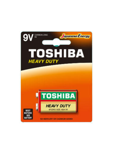 Zestaw baterii TOSHIBA 6F22KGG BP-1UJ SS, Zn-C, 1 szt. Toshiba