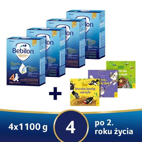 Zestaw Bebilon 4 Pronutra-Advance4X1100G +Książki Bebilon
