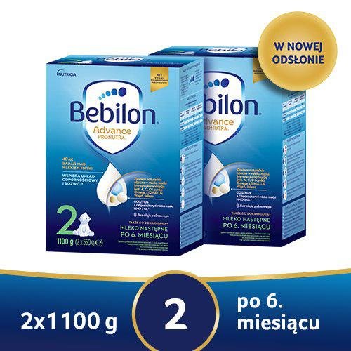 Zestaw Bebilon Pronutra Advance 2, Po 6 M, 2X1100G Bebilon