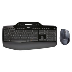 Zestaw bezprzewodowej klawiatury i myszy Logitech MK710, układ hiszpański QWERTY – czarny Logitech