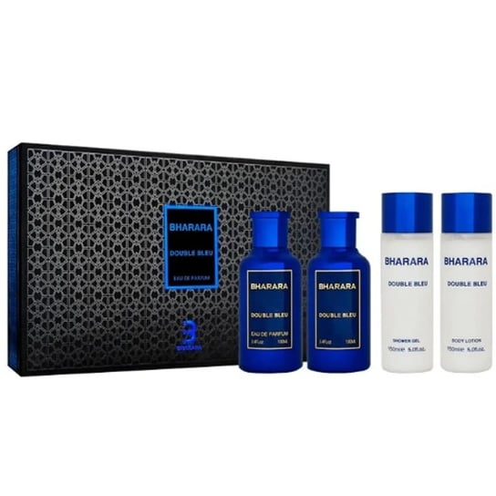 Zestaw Bharara Double Bleu Edp 100ml + After Shave 100ml + Body Lotion 150ml + Shower Gel 150ml Bharara