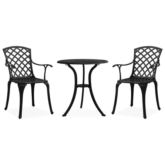 Zestaw Bistro - Krzesła i Stół Ogrodowy (Czarny, 6 Inna marka