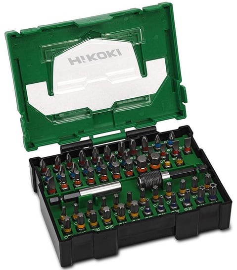 Zestaw bitów 60szt. Hikoki Box II 40030024 z kolorowymi oznaczeniami Hikoki