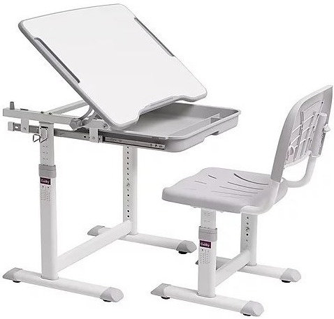 Zestaw biurko i krzesło dla dzieci białe 67 cm Fun Desk z regulacją wysokości Fun Desk