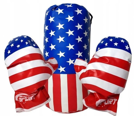 Zestaw bokserski USA dla dzieci worek rękawice Anek
