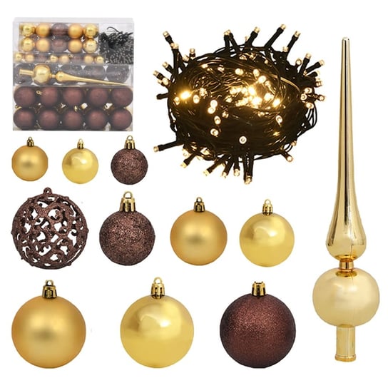 Zestaw bombek świątecznych - złote, brązowe, różne Inna marka