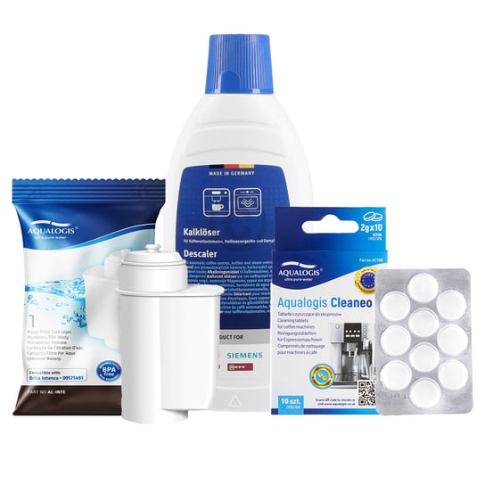 Zestaw Bosch, Filtr Aqualogis Al-Inte, Bosch Odkamieniacz 311968 500Ml, Cleaneo 10Szt Aqualogis