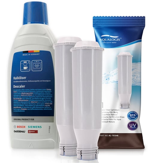 Zestaw Bosch, Filtr Aqualogis Al-Tes46 2 Szt, Odkamieniacz Bosch 311968 500Ml Aqualogis