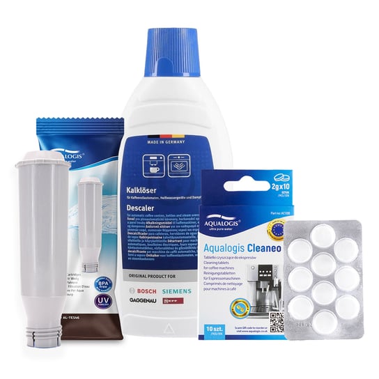Zestaw Bosch, Filtr Aqualogis Al-Tes46,  Aqualogis Cleaneo 10Szt, Odkamieniacz Bosch 311968 500Ml Aqualogis