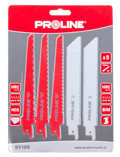 Zestaw brzeszczotów MIX 5 sztuk Proline (TPS710, TPS1050) Proline