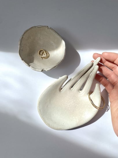 Zestaw Ceramiczna Dłoń i Miseczka na Palo Santo Babie Lato Maison Fragile