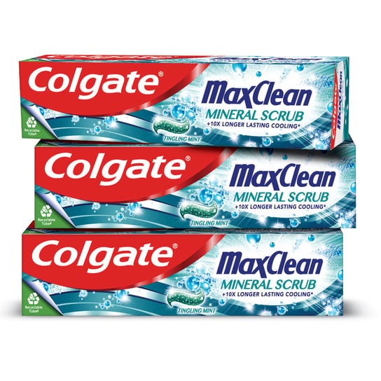 Zestaw COLGATE MAX CLEAN MINERAL pasta do zębów 3 x 100 ml Colgate