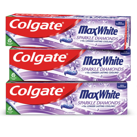 Zestaw COLGATE MAX WHITE SPARKLE pasta do zębów 3x100 ml Colgate