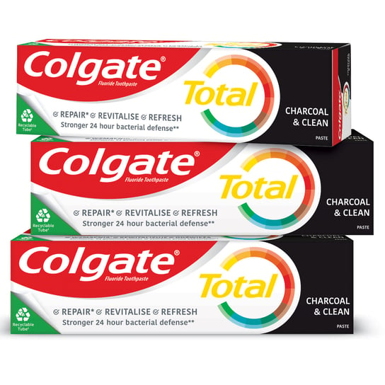 Zestaw COLGATE TOTAL CHARCOAL pasta do zębów 3x75 ml Colgate