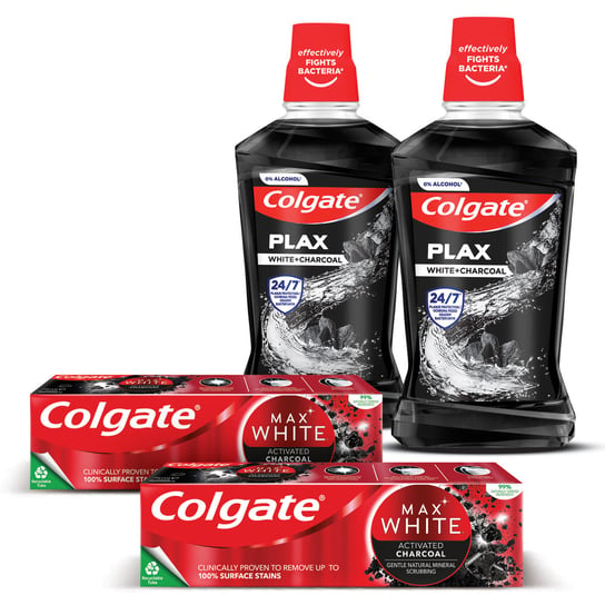 Zestaw COLGATE ZESTAW wybielający zęby z węglem aktywnym Colgate