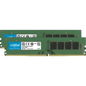 Zestaw Crucial RAM 16 GB (2x8 GB) DDR4 3200 MHz CL22 (lub 2933 MHz lub 2666 MHz) Pamięć stacjonarna CT2K8G4DFRA32A Crucial
