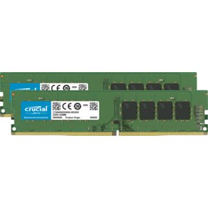 Zestaw Crucial RAM 32 GB (2x16 GB) DDR4 3200 MHz CL22 (lub 2933 MHz lub 2666 MHz) Pamięć stacjonarna CT2K16G4DFRA32A, zielona Crucial