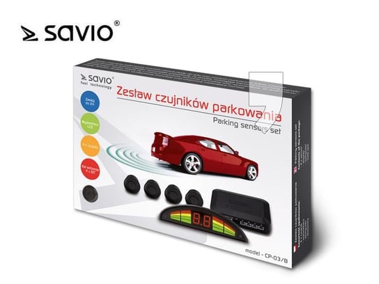 Zestaw czujników parkowania SAVIO SAVCP-03/B Elmak