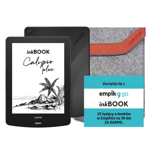 Zestaw Czytnik E-booków Calypso Plus Black + Etui + Kod Empik Go 30 dni InkBOOK