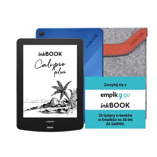 Zestaw Czytnik E-booków Calypso Plus Blue + Etui + Kod Empik Go 30 dni InkBOOK
