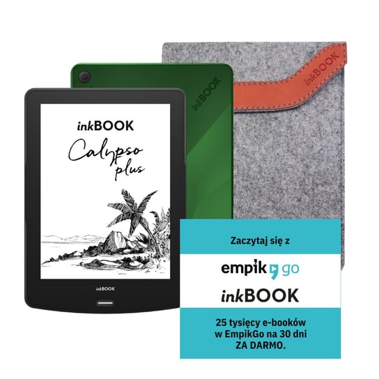 Zestaw Czytnik E-booków Calypso Plus Green + Etui + Kod Empik Go 30 dni InkBOOK