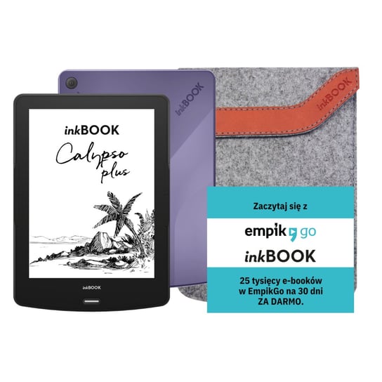 Zestaw Czytnik E-booków Calypso Plus Violet + Etui + Kod Empik Go 30 dni InkBOOK