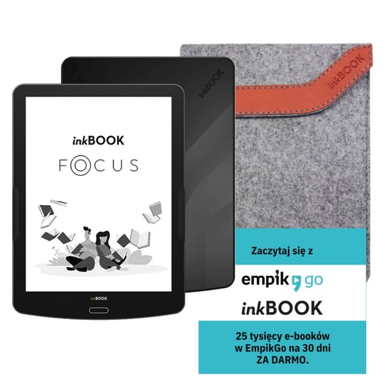 Zestaw Czytnik E-booków inkBOOK FOCUS BLACK + Etui + Kod Empik Go 30 dni InkBOOK