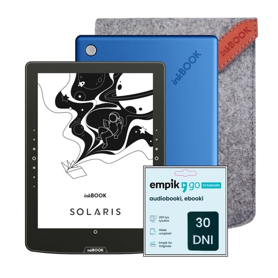 Zestaw Czytnik E-booków inkBOOK Solaris Blue + Etui + Kod Empik Go 30 dni InkBOOK