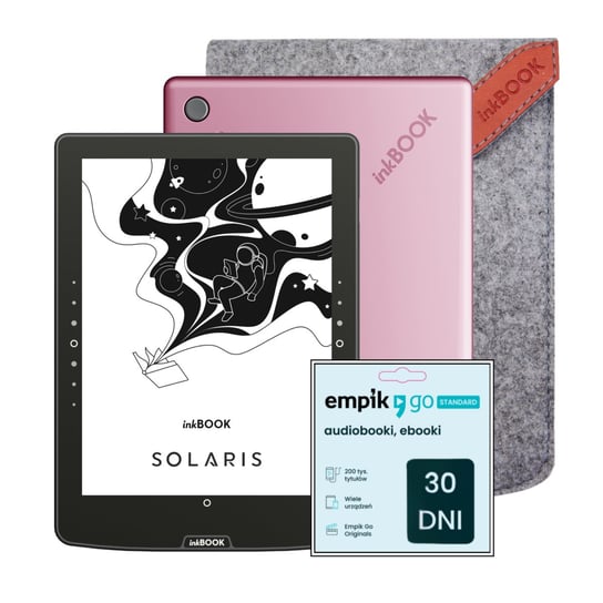 Zestaw Czytnik E-booków inkBOOK Solaris Pink + Etui + Kod Empik Go 30 dni InkBOOK