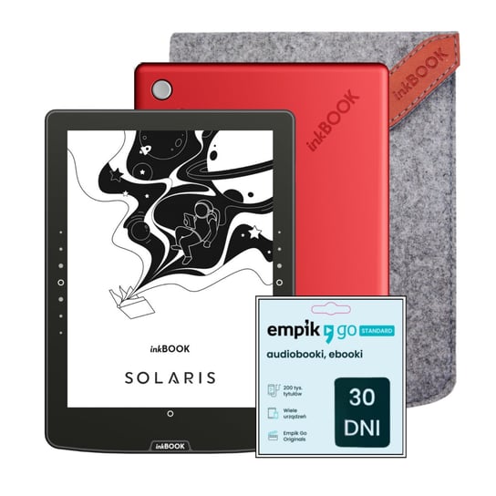 Zestaw Czytnik E-booków inkBOOK Solaris Red + Etui + Kod Empik Go 30 dni InkBOOK