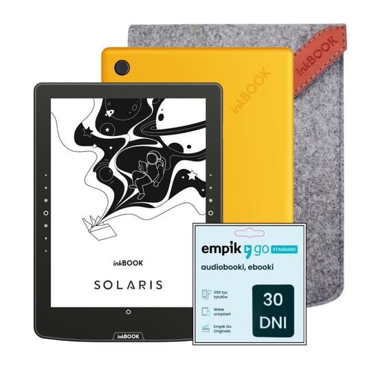Zestaw Czytnik E-booków inkBOOK Solaris Yellow + Etui + Kod Empik Go 30 dni InkBOOK