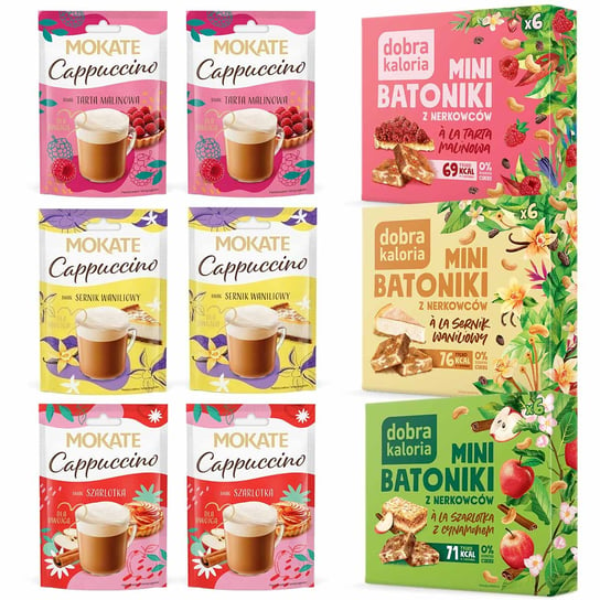 Zestaw Degustacyjny Kawa Cappuccino Mokate Batoniki Dobra Kaloria mix smak Mokate