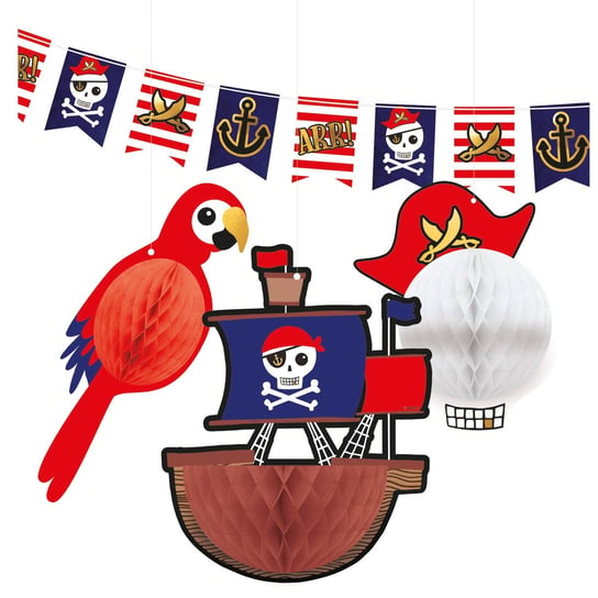 Zestaw dekoracyjny piracki na imprezę Mapa Piratów AMSCAN