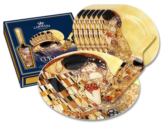 Zestaw deserowy - G. Klimt, Pocałunek Carmani