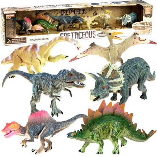 Zestaw dinozaurów DINOZAURY malowane 6szt ZA2051 Inna marka
