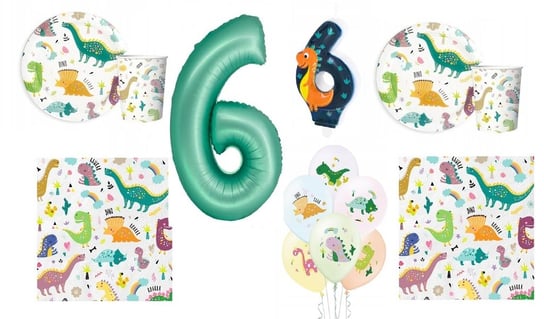 Zestaw Dinozaury 6 Urodziny Inna marka