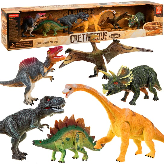 Zestaw Dinozaury Figurki Ruchome Dinozaur 6 szt KRUZZEL Kruzzel