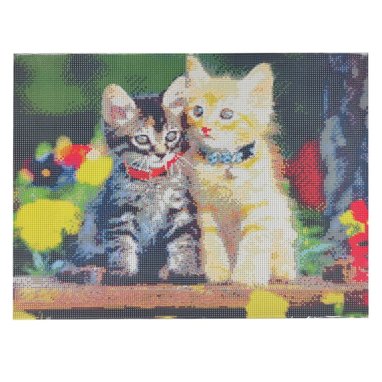 Zestaw DIY mozaika diamentowa Dwa małe kotki, 40x50 cm Yuanlin