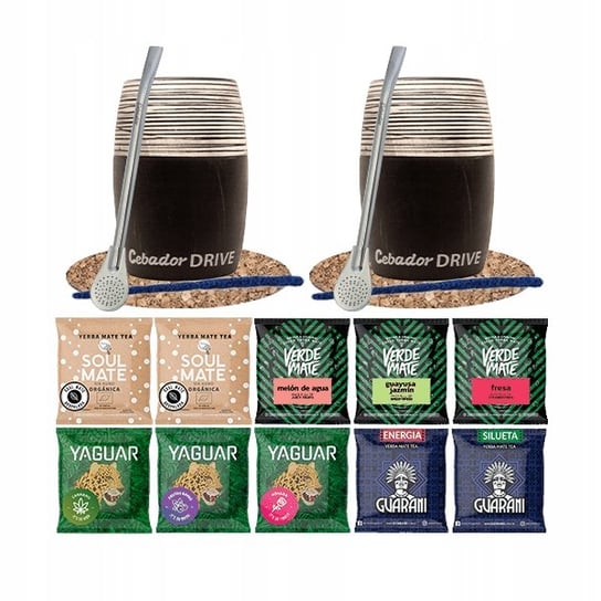 Zestaw dla dwojga Yerba Mate 500g 10x50g akcesoria Verde Mate