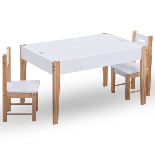 Zestaw dla dzieci vidaXL, 3-częściowy, stolik do rysowania i krzesła vidaXL