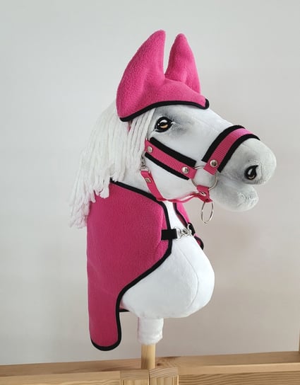 Zestaw Dla Hobby Horse A3: Derka + Nauszniki – Ciemny Różowy Super Hobby Horse