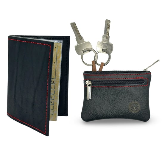 Zestaw Dla Kierowcy - Etui na Klucze + Etui na Dowód - Skóra naturalna Parker Quality