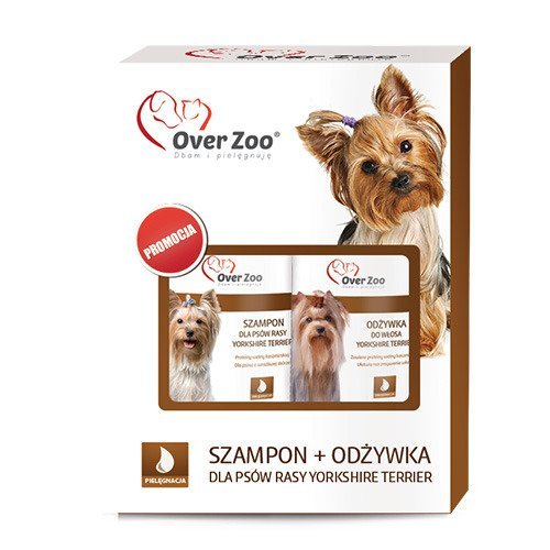 Zestaw dla psów rasy Yorkshire Terrier: szampon i odżywka OVER ZOO, 490 ml Over Zoo